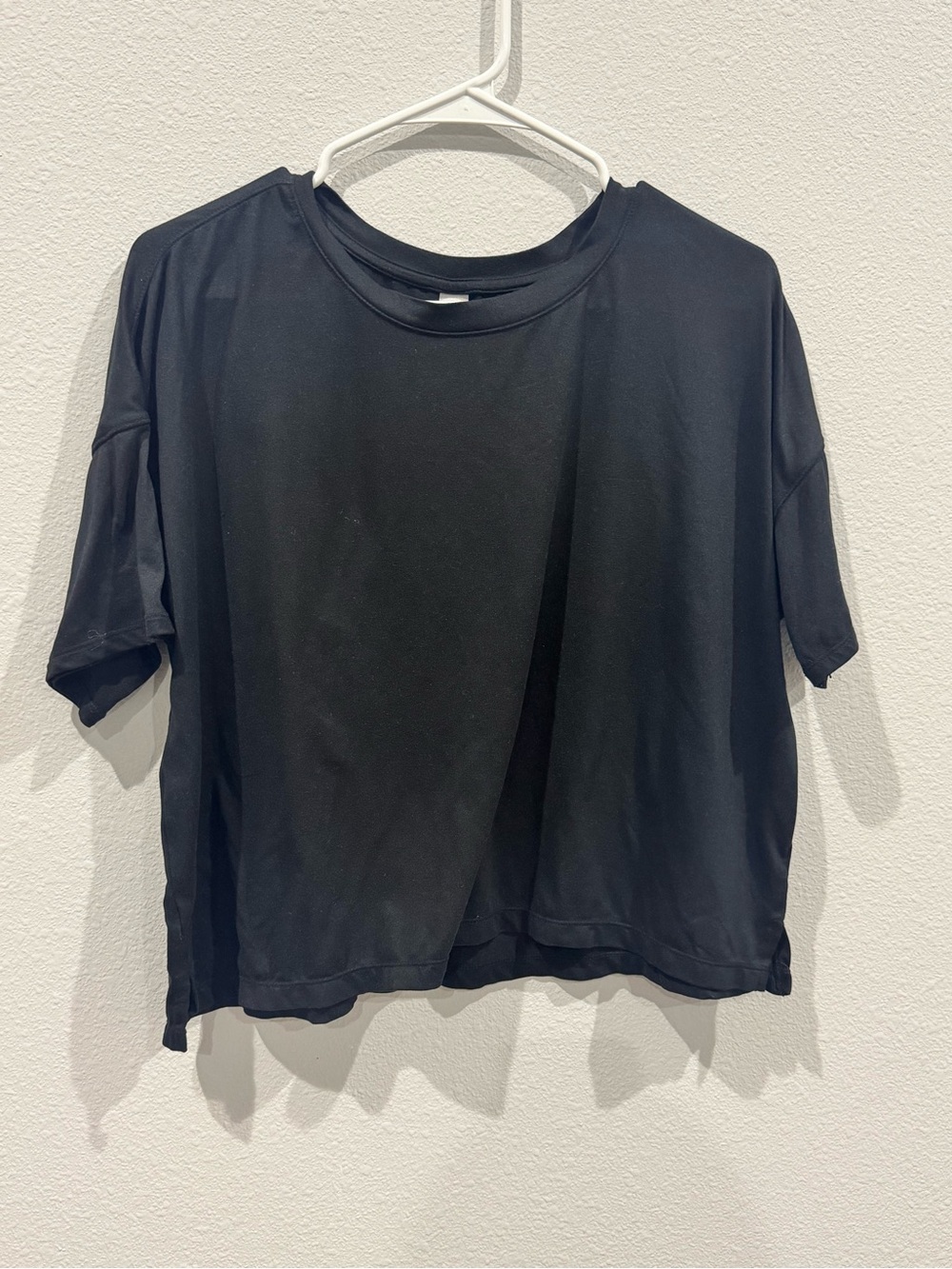 90 Degree by Reflex Black Oversized Cropped T-Shirt Size M